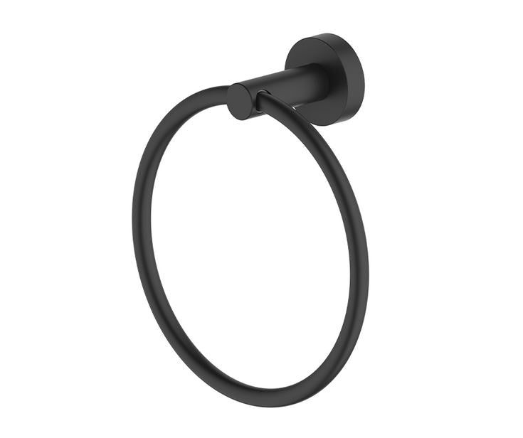 Hoxton 160mm Wall Mounted Towel Ring in Matt Black