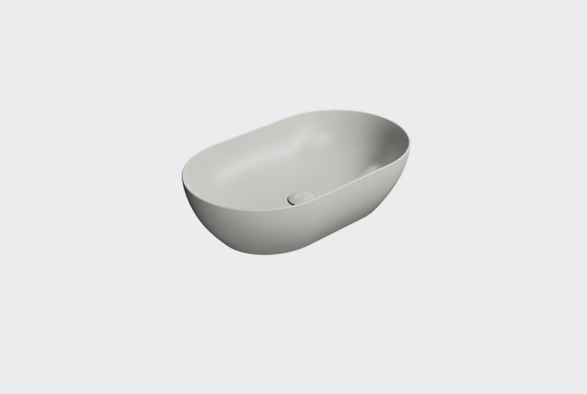 GSI Pura 600 x 370mm Counter Top Basin Matt Cenere