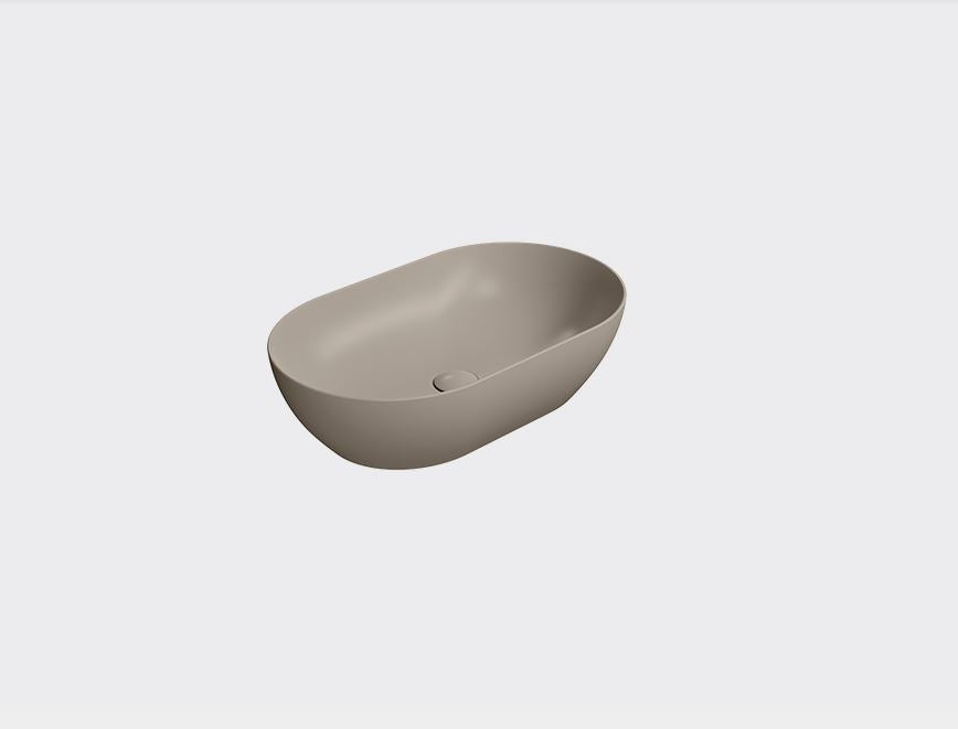 GSI Pura 600 x 370mm Counter Top Basin Matt Tortora