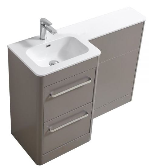 Essentials Suburb 600mm right hand WC Unit Matt Ash (basin and basin unit supplied separately)