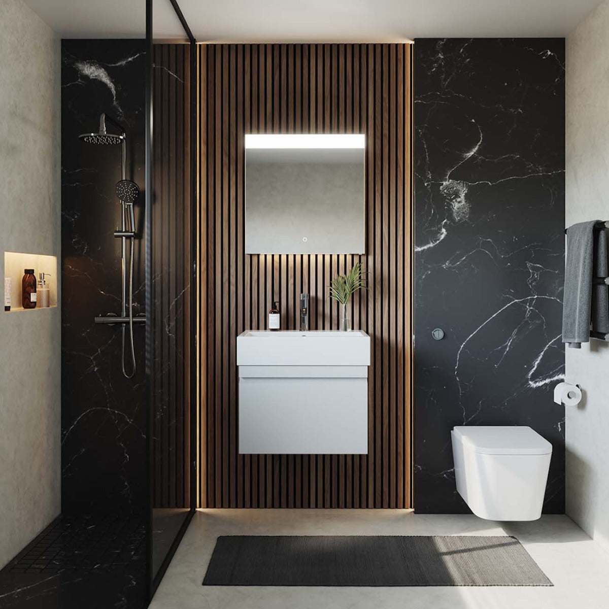 SANEUX Matteo Rimless Wall Hung WC Pan