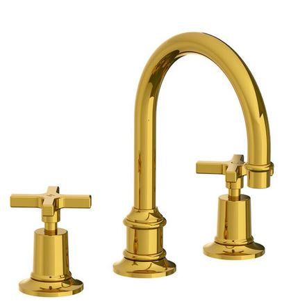 Lefroy Brooks Mackintosh Tubular 3 Hole Basin Tap - Antique Gold