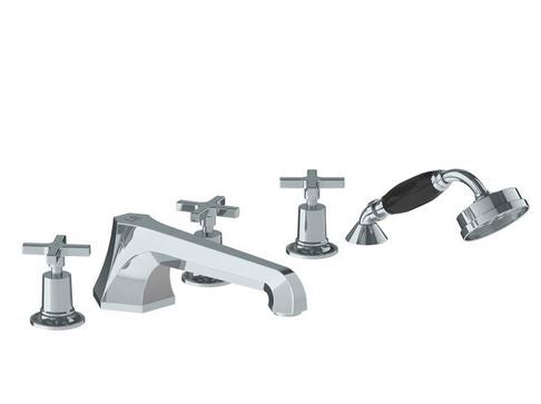 Lefroy Brooks Mackintosh Handle 5 Hole Bath Set with Diverter & Handshower (choose finish)