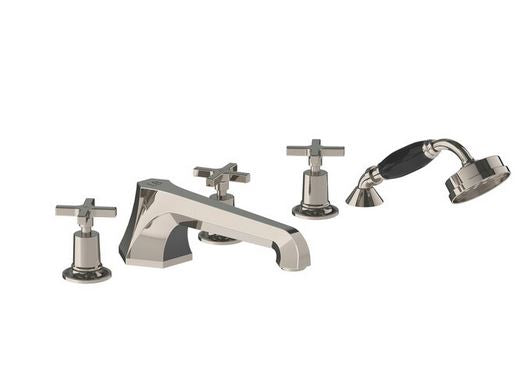 Lefroy Brooks Mackintosh Handle 5 Hole Bath Set with Diverter & Handshower (choose finish)