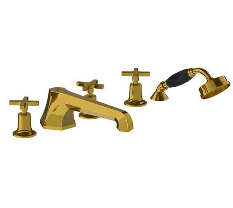 Lefroy Brooks Mackintosh Handle 5 Hole Bath Set with Diverter & Handshower (choose finish)