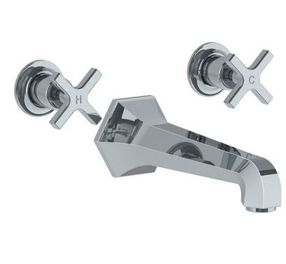 Lefroy Brooks Mackintosh Wall Mounted 3 Hole Bath Mixer Set (choose finish)