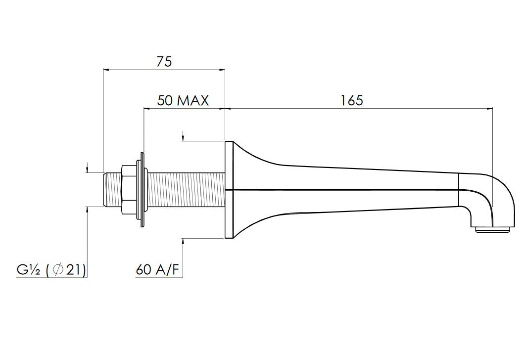 Lefroy Brooks Mackintosh Basin Wall Spout