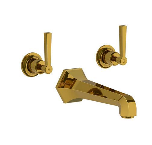 Lefroy Brooks Mackintosh Lever Wall Mounted 3 Hole Bath Mixer Set (choose finish)