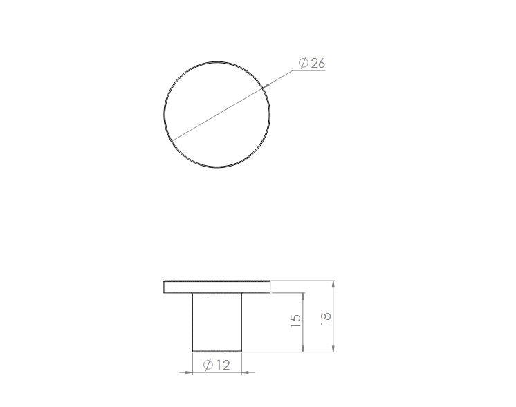 Crosswater Modern Storm Grey Matt Furniture Handle