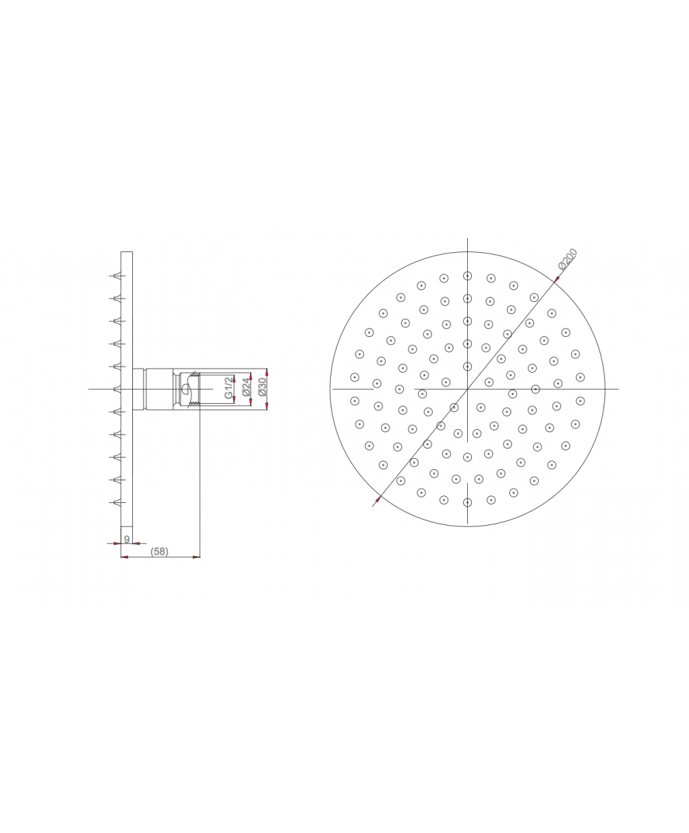 Crosswater MPRO 200mm Shower Head Chrome
