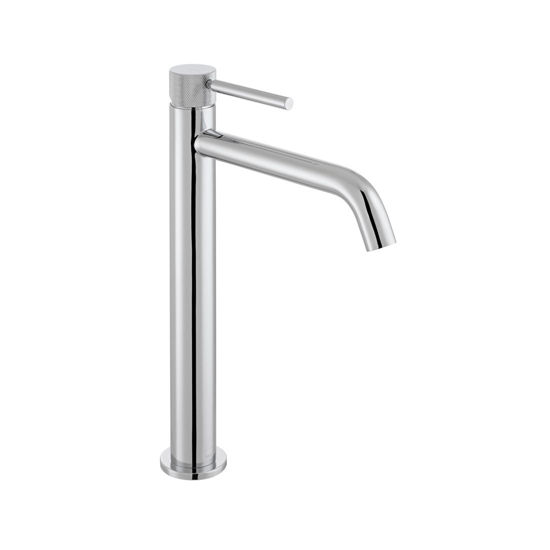 VADO Knurled Accents Slimline Tall Mono Basin Mixer