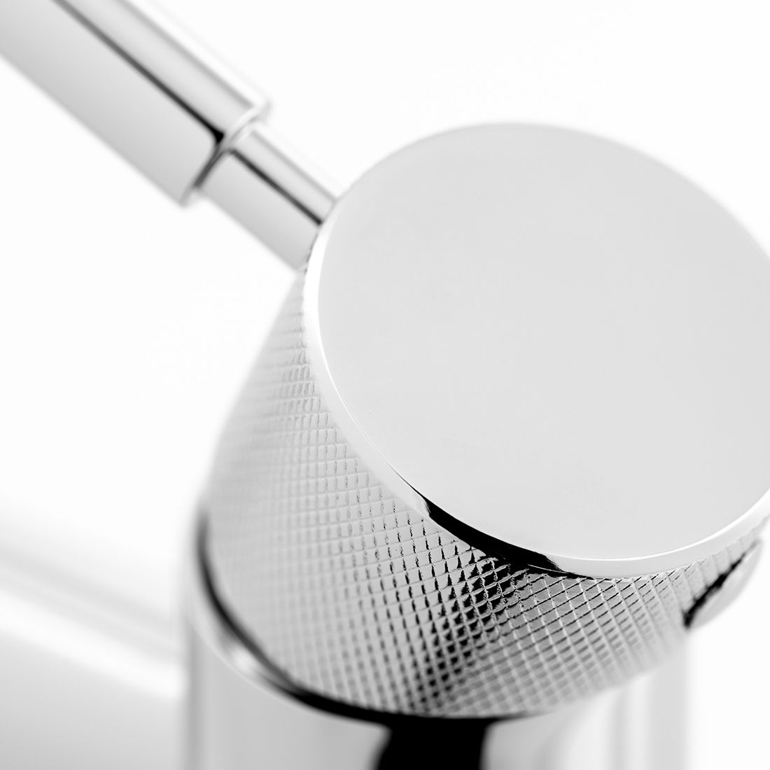VADO Knurled Accents Slimline Tall Mono Basin Mixer
