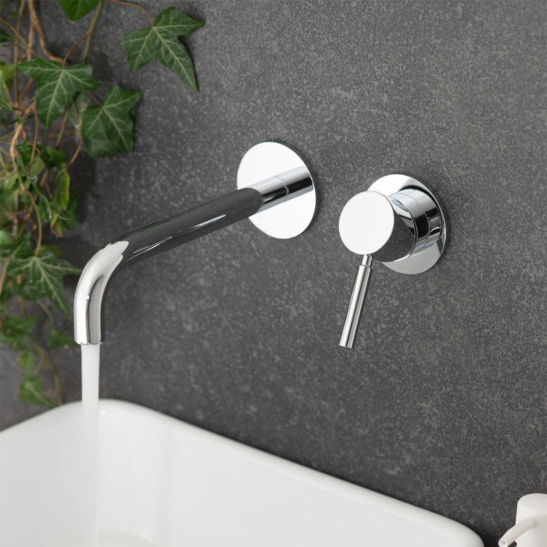 VADO Origins Slimline Wall Mounted Basin Mixer 180mm Spout