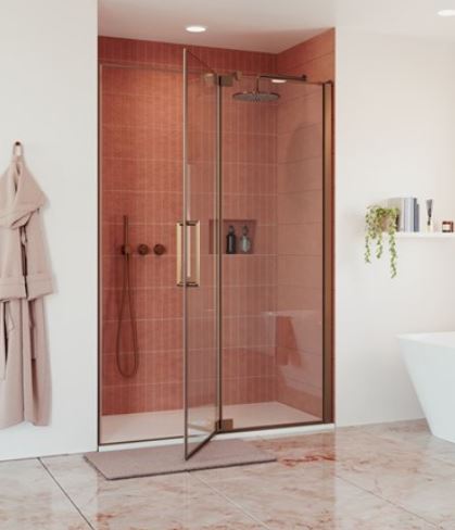 Crosswater Optix 10 Pivot Door with Inline Panel 1400mm
