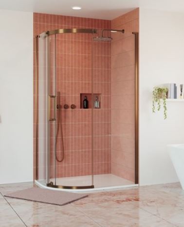 Optix 10 Offset Quadrant 1200 x 800mm Right Hand Bronze
