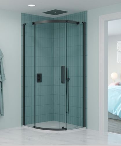 Crosswater Optix 10 Quadrant 900 x 900mm Left Hand Slate