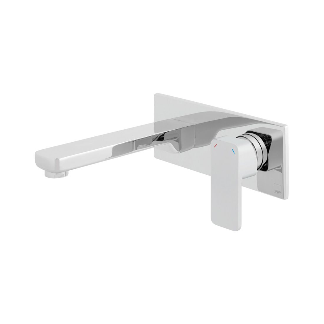 VADO Phase Wall Mounted Basin Mixer 200mm Spout in Chrome Finish