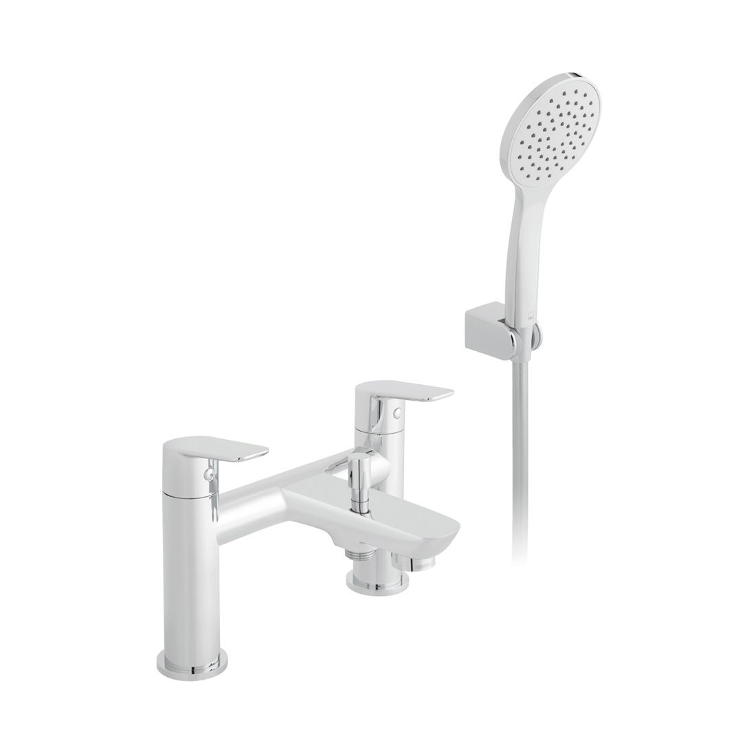 VADO Photon Bath Mixer Tap With Shower Kit - Chrome Finish