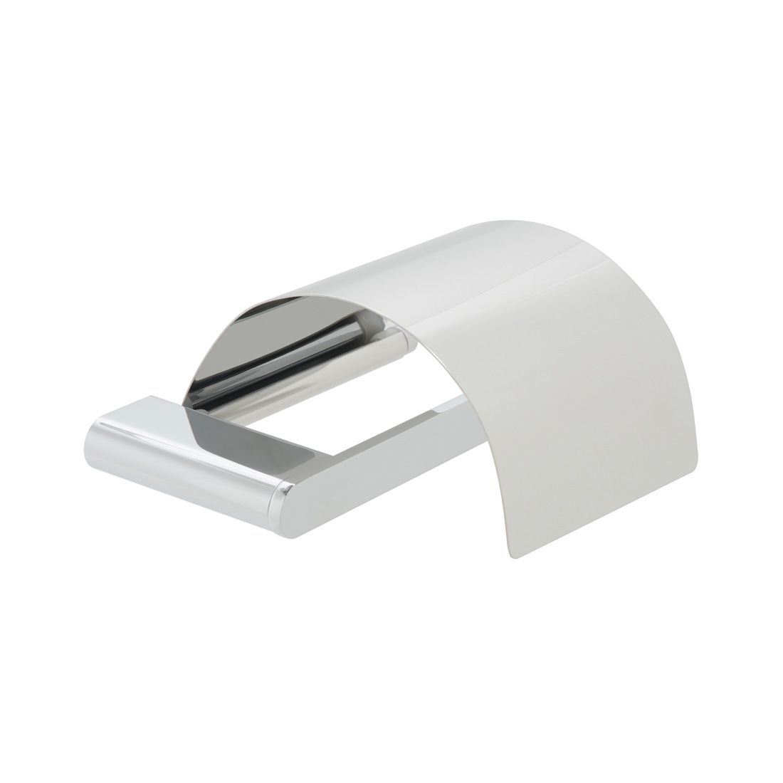 VADO Photon Covered Toilet Roll Holder - Chrome Finish