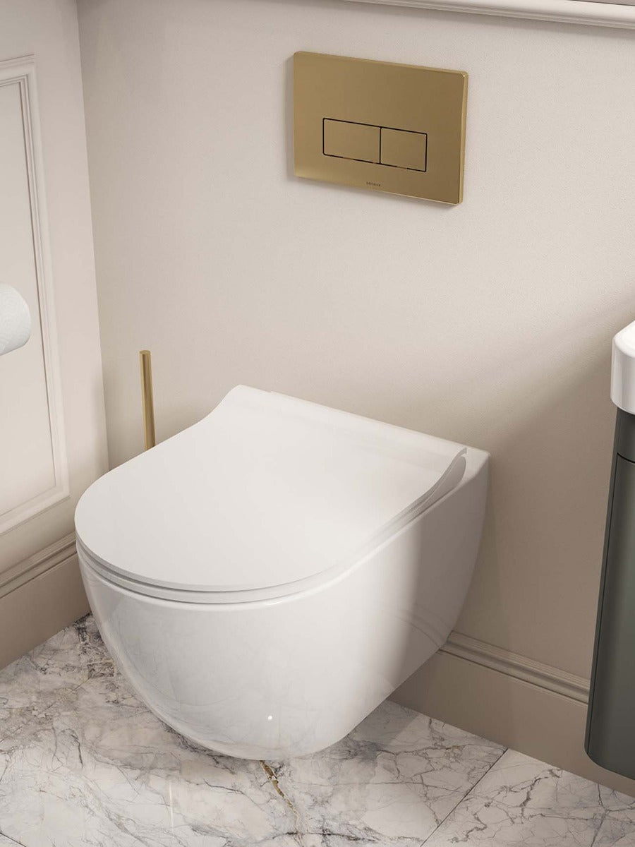 SANEUX Prague Rimless Wall Hung WC Pan