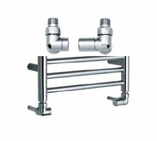 JIS Profile Angled Radiator Valves (polished pair)