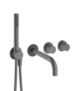Crosswater MPRO Module 2 Outlet 2 Handle Bath/Shower Trim Set - Slate