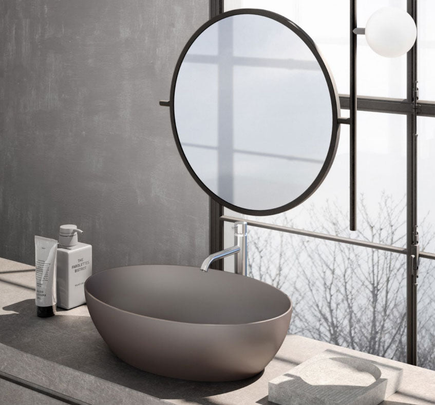 GSI Pura 600 x 420mm Counter Top Basin Matt Tortora