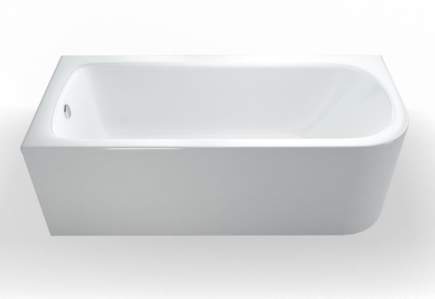 Viride offset Single Ended bath 1700 x 750mm LH White Gloss