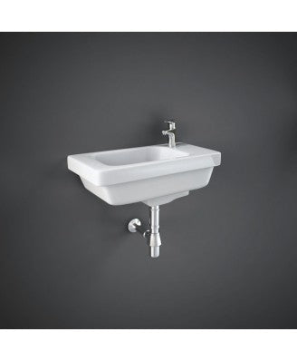 RAK Resort 45cm Slimline Hand Basin 1 Tap-Hole Right Hand