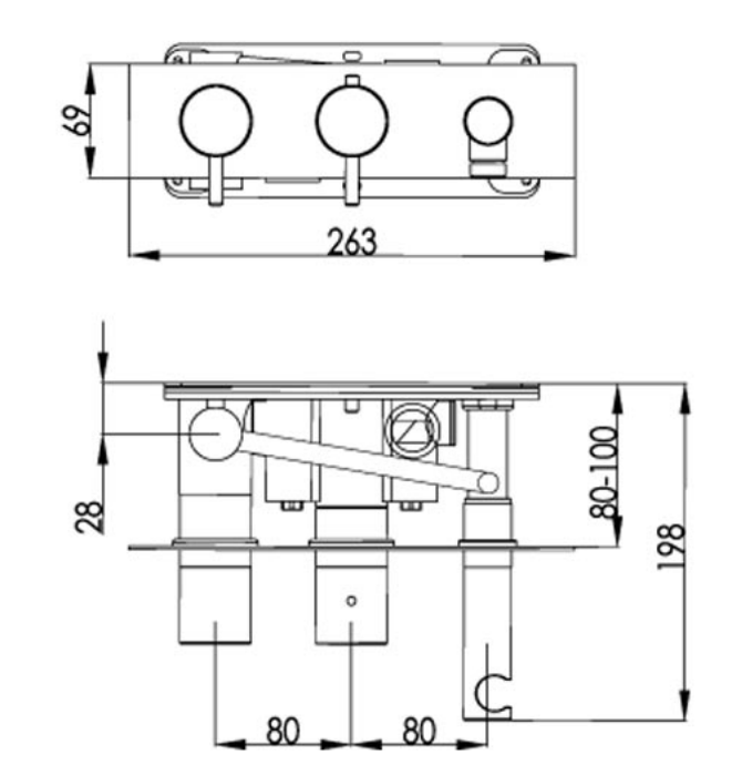 Just Taps Inox Wall Mounted Bath And Shower Mixer With Hose Attachment