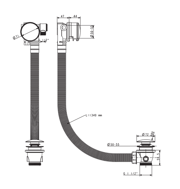 Crosswater MPRO Bath Filler With Click Clack Waste Slate