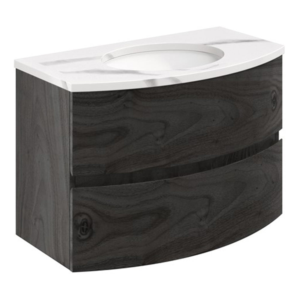 Crosswater Svelte 800 Wall Mounted Unit with 800 Calcutta Marble Effect Basin