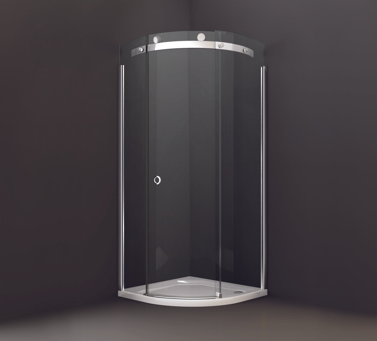 Merlyn 10 Series 900mm 1 Door Framless Quadrant Shower Enclosure Smoked Black Glass