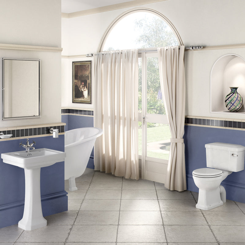 Burlington 580mm 3 Tap Hole Basin With Full Pedestal