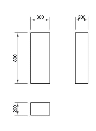 Essentials Echo Short Wall Storage Unit Single Door
