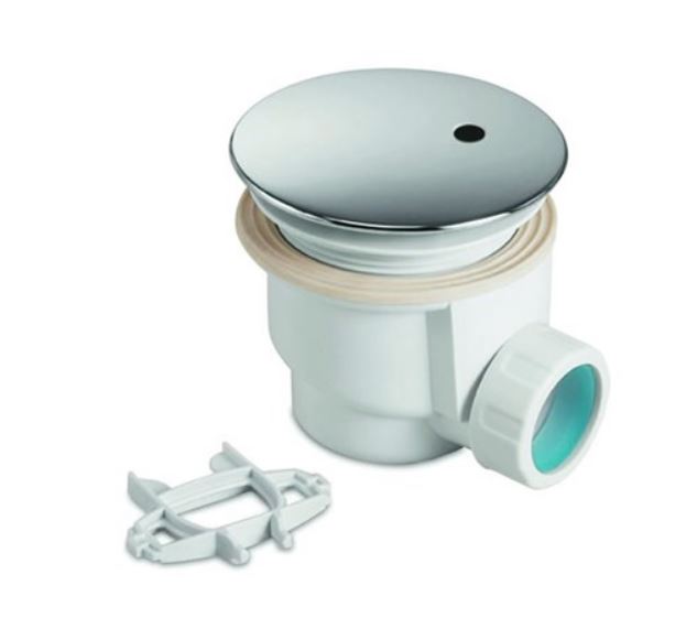 90mm High Flow Shower Waste in Elegant Chrome Finish