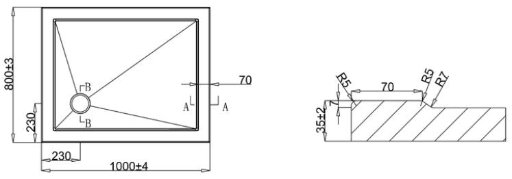 Crosswater Rectangular 1000 x 800mm Acrylic Shower Tray