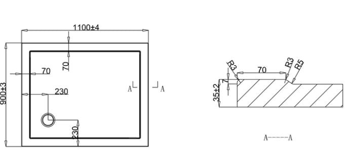 Crosswater Rectangular 1100 x 900 x 35mm Shower Tray
