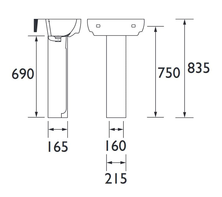 Stamford Full Length Pedestal
