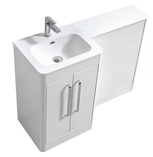 Essentials Superb 1100 X 395mm White Basin 1TH Left Hand