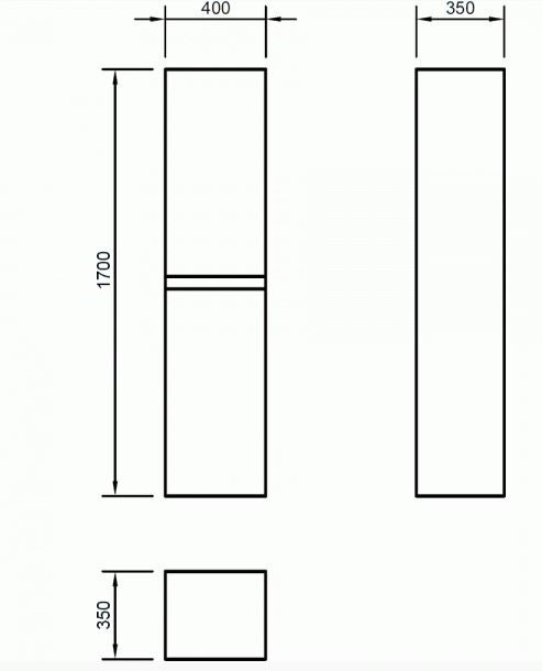 Essentials Flite Flite Double Door Storage Cabinet 1700mm