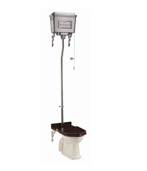Burlington Standard High Level WC w/ Dual Flush Aluminium