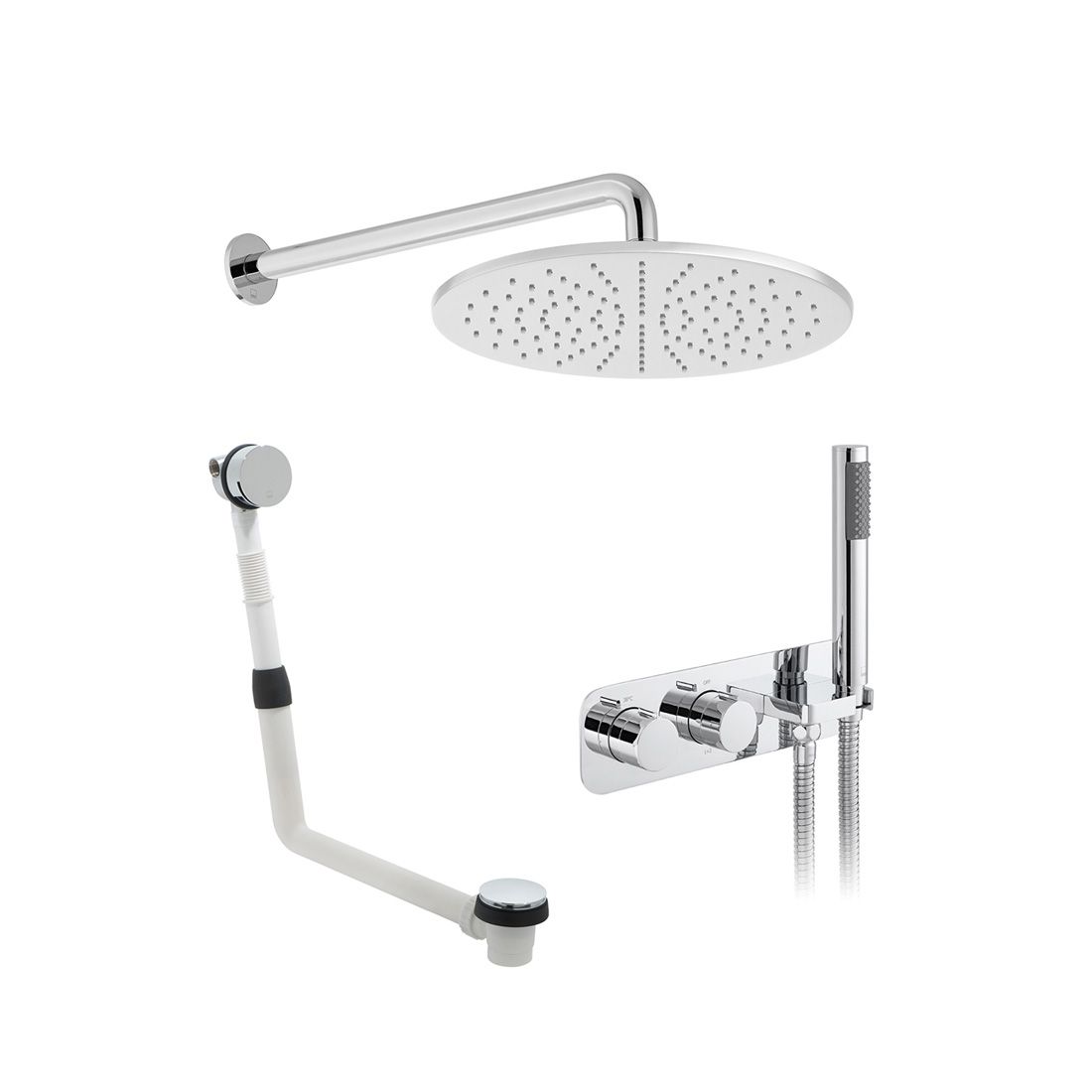 VADO Origins Thermostatic Shower set - Polished Chrome
