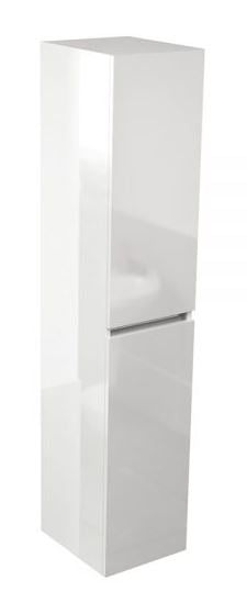 Essentials Echo Tall Wall Storage Unit Double Door in White Gloss