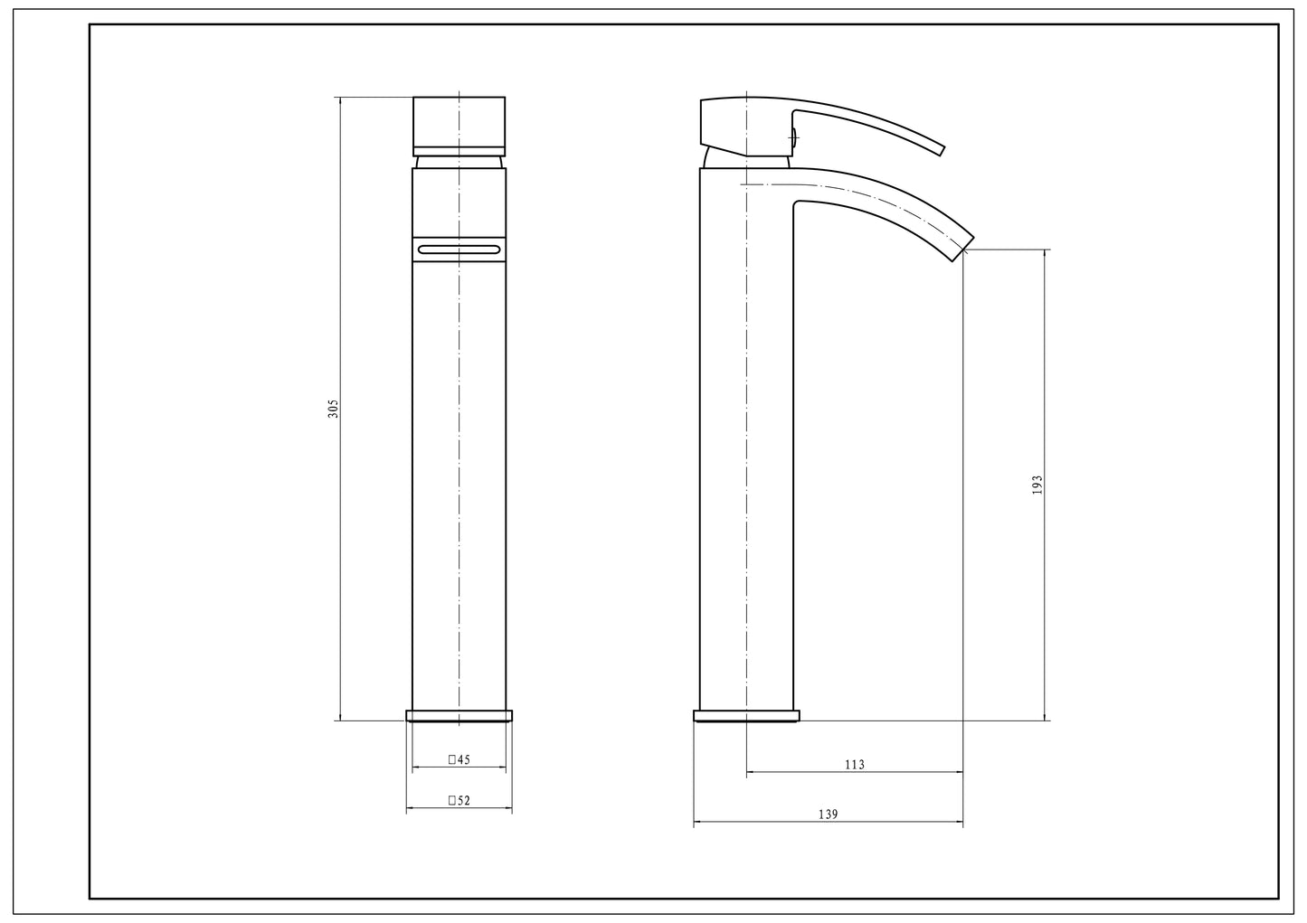 SW6 Flair Hi-Rise Mono Basin Mixer