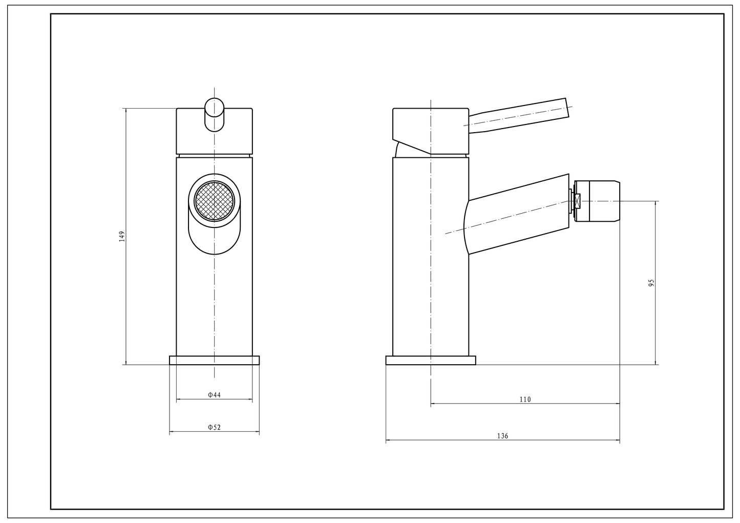 SW6 Plan Mono Bidet Mixer - Sleek And Stylish Design