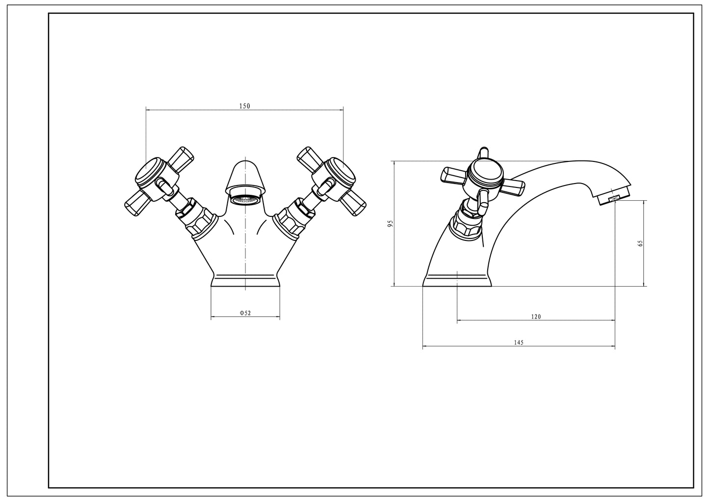 SW6 Klassique Mono Basin Mixer with Click Waste