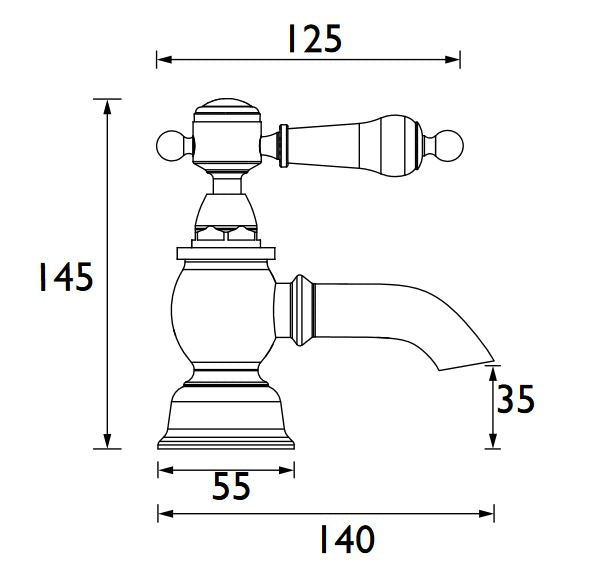 Glastonbury Bath Pillar Taps Brushed Nickel
