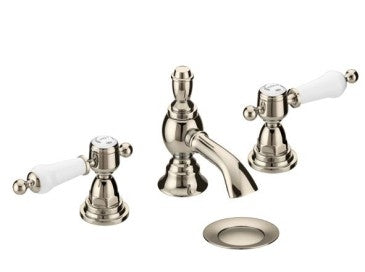 Heritage Glastonbury 3 Tap Hole Basin Mixer Inc Pop Up Waste