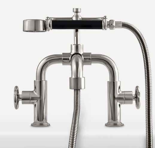 Lefroy Brooks Ten Ten Deck Mounted Bath Shower Mixer With Handwheels TH1110CP Chrome